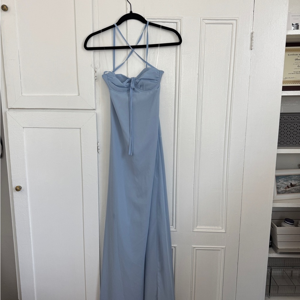 Peppermayo Aveline Blue Bustier Maxi Dress